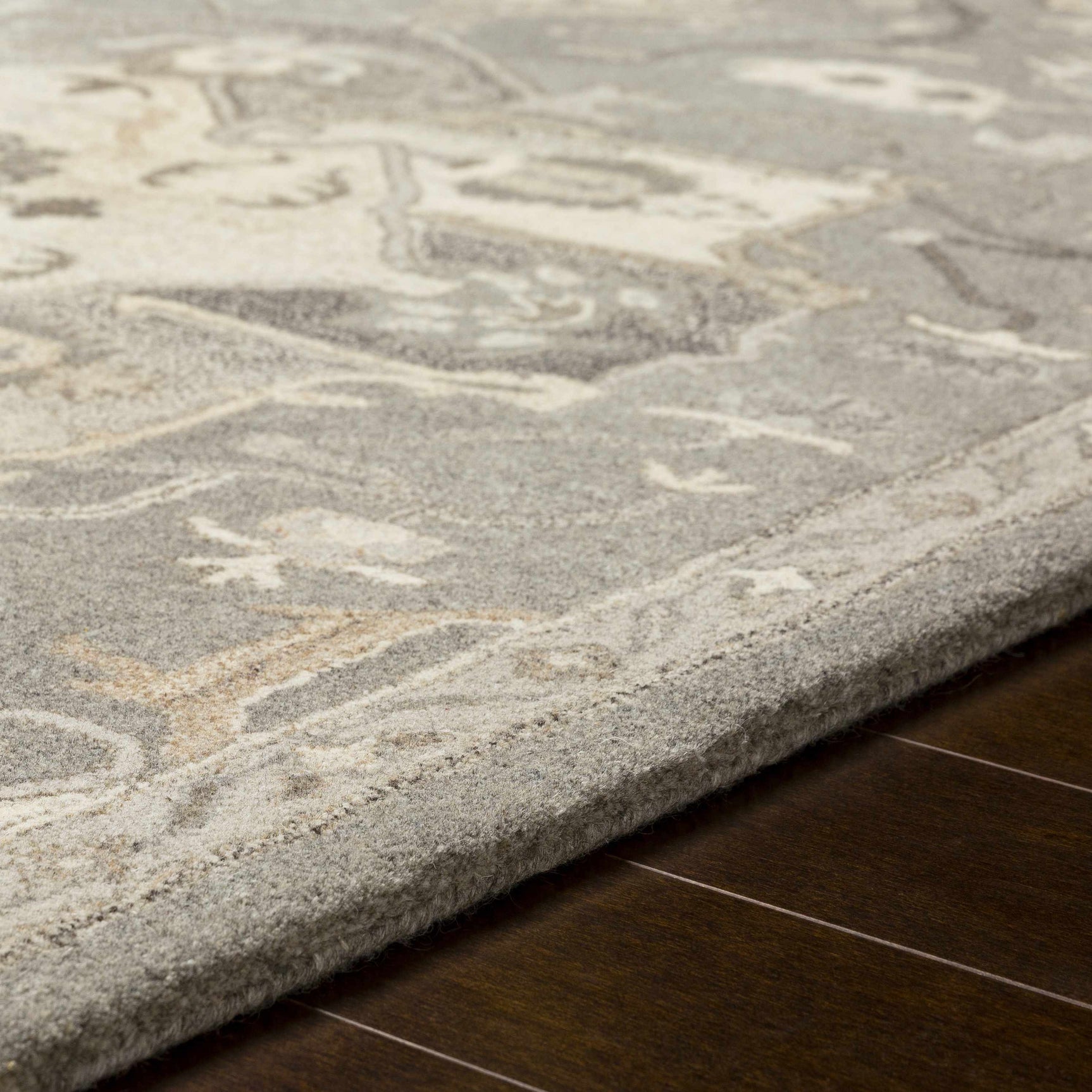 Broomfield 1196 Hand Tufted Taupe Wool Rug - Ornate Home