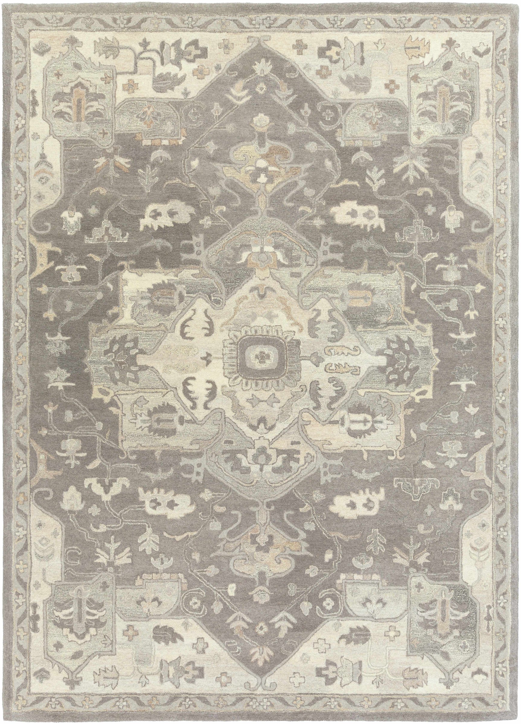 Broomfield 1196 Hand Tufted Taupe Wool Rug - Ornate Home
