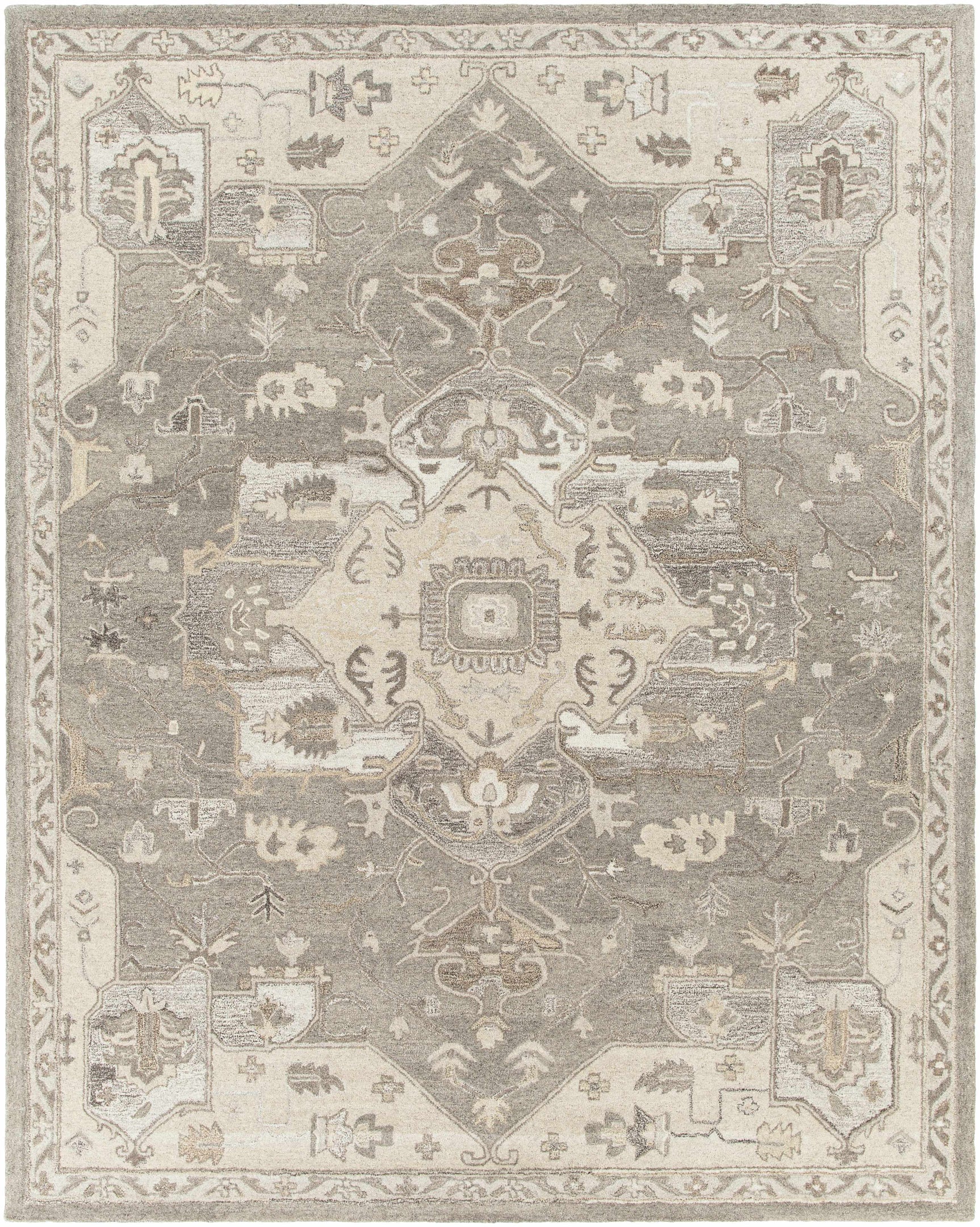Broomfield 1196 Hand Tufted Taupe Wool Rug - Ornate Home