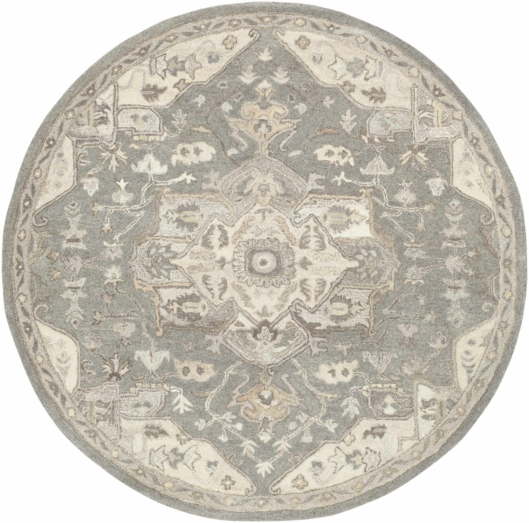 Broomfield 1196 Hand Tufted Taupe Wool Rug - Ornate Home
