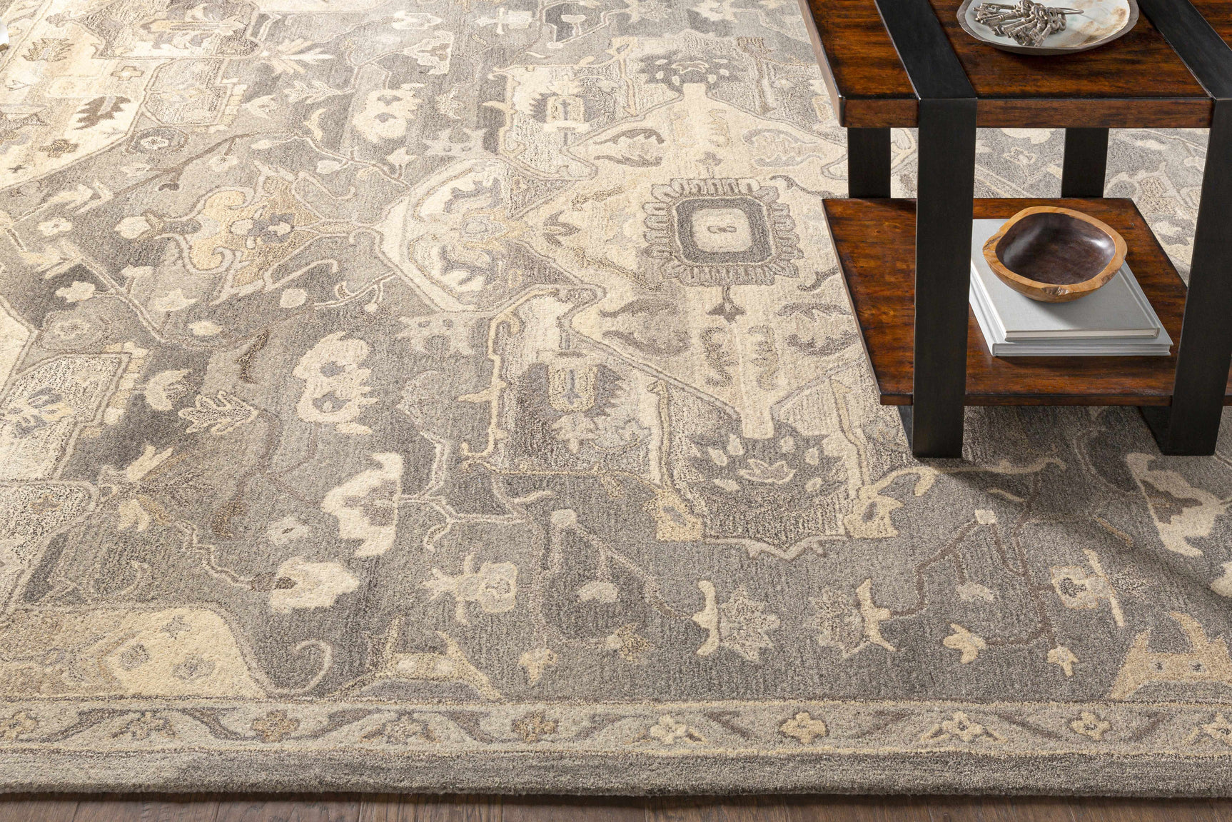 Broomfield 1196 Hand Tufted Taupe Wool Rug - Ornate Home