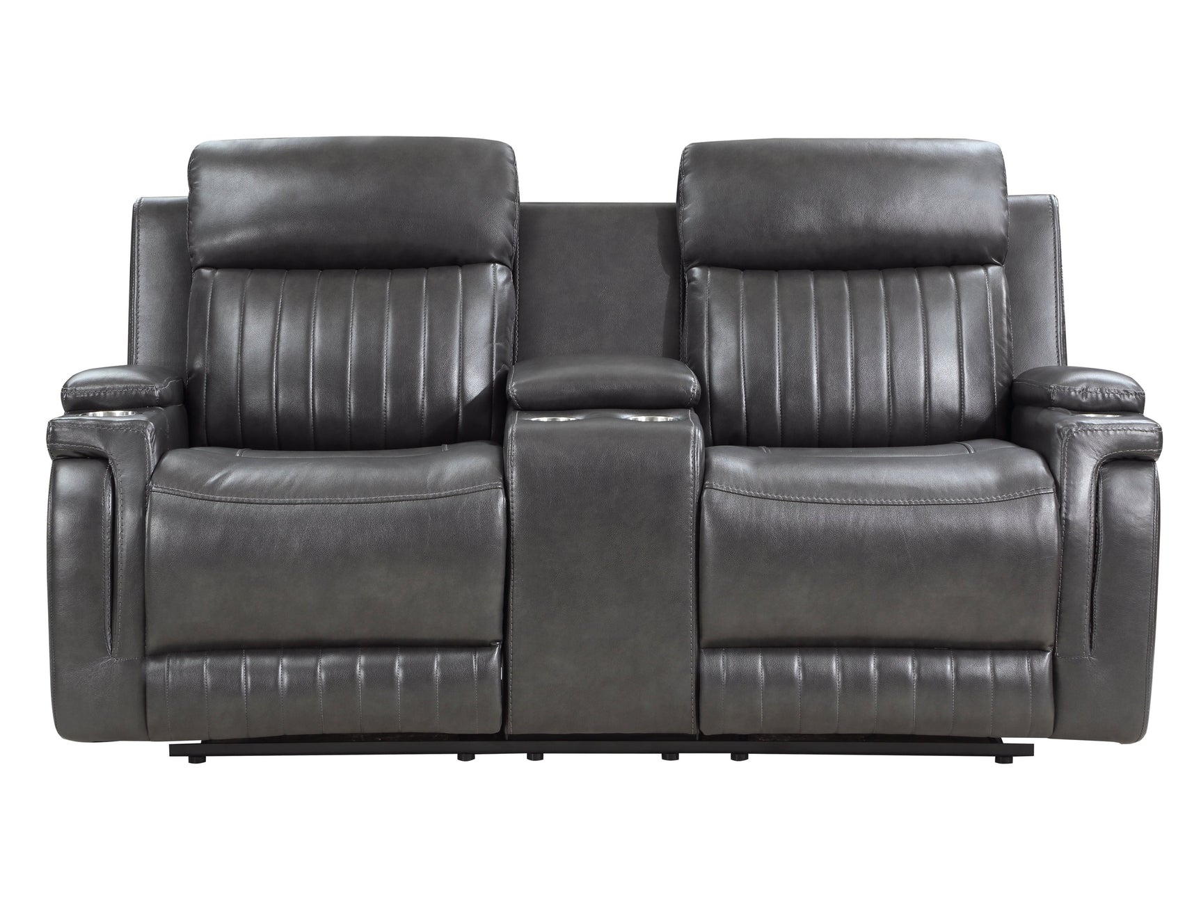 Broomfield Dark Gray Double Reclining Loveseat - Ornate Home