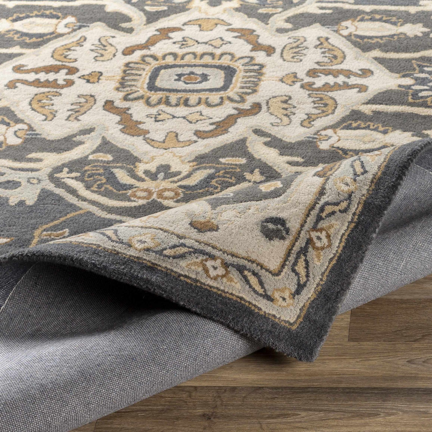 Broomfield Hand Tufted Charcoal 12823 Area Rug - Clearance - Ornate Home