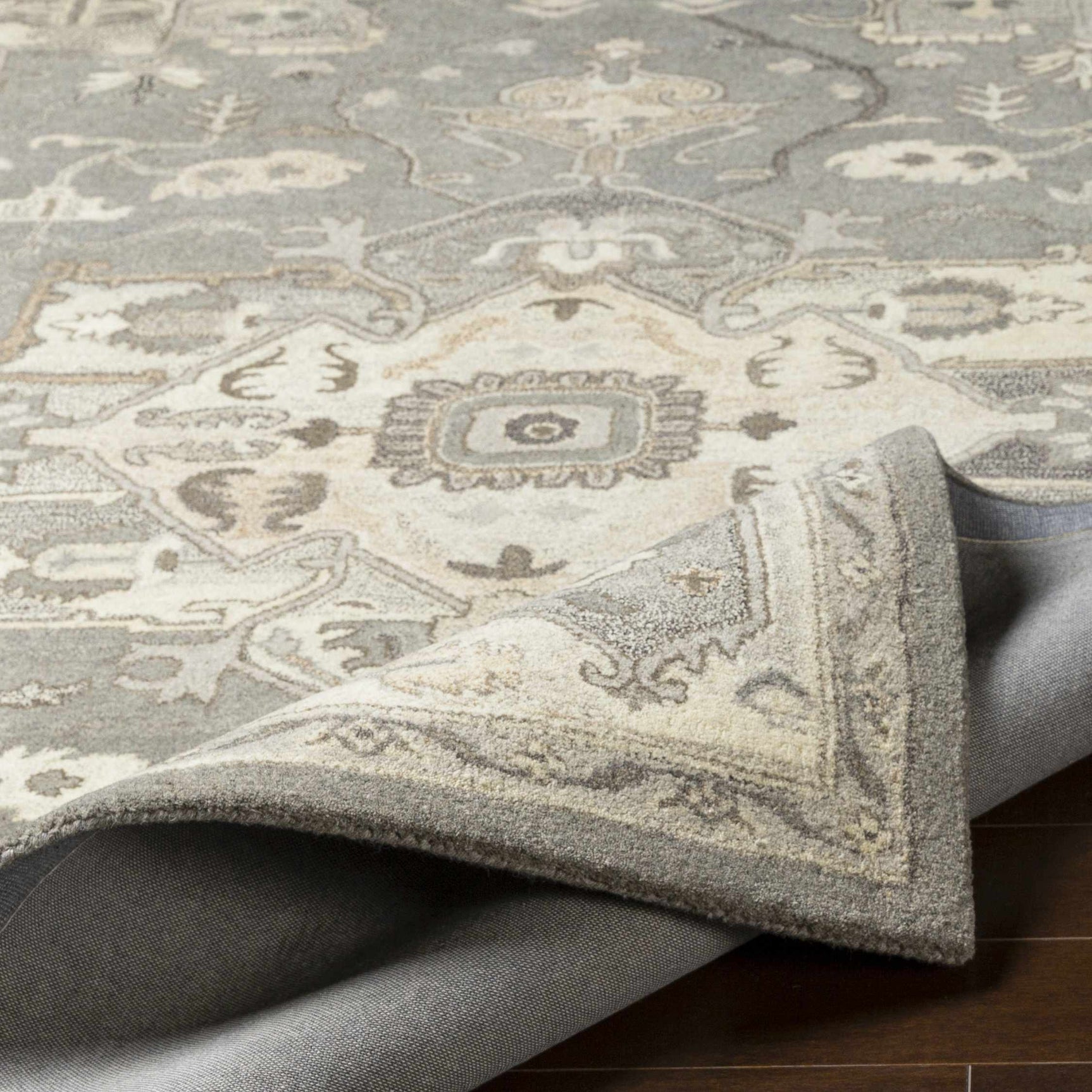 Broomfield Hand Tufted Taupe 1196 Area Rug - Ornate Home