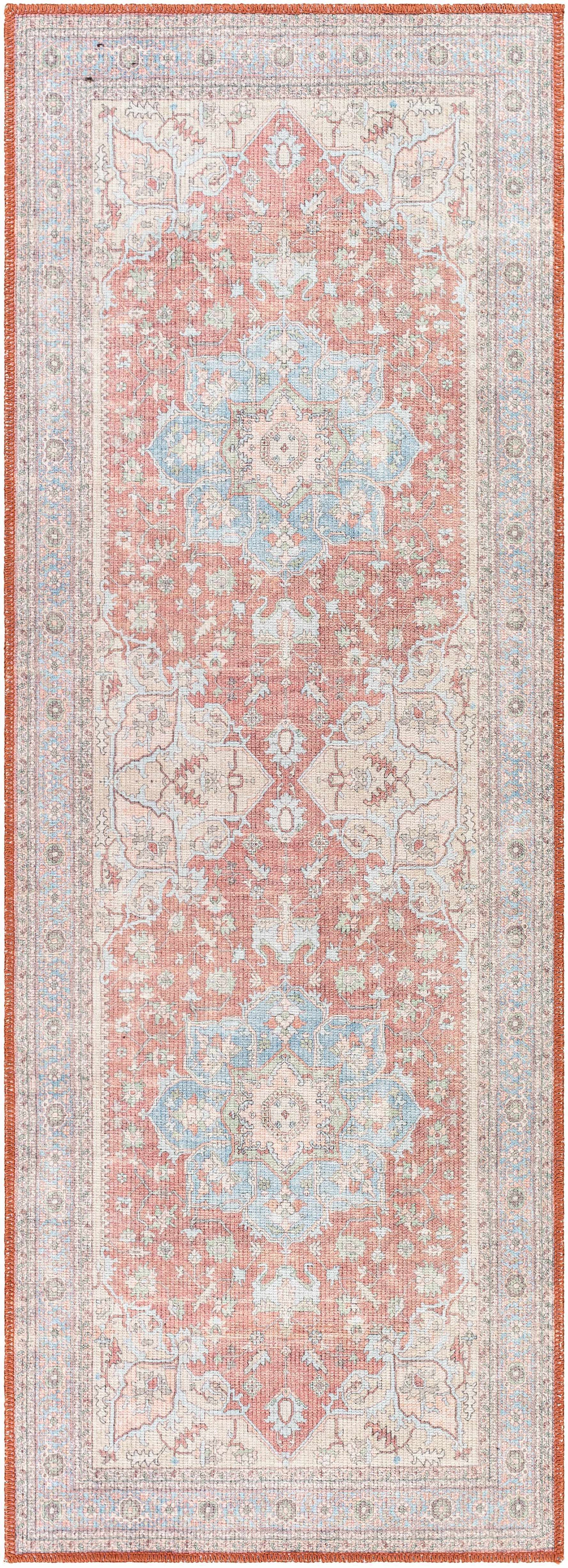 Brown Bagamanoc Medallion Washable Area Rug - Clearance - Ornate Home