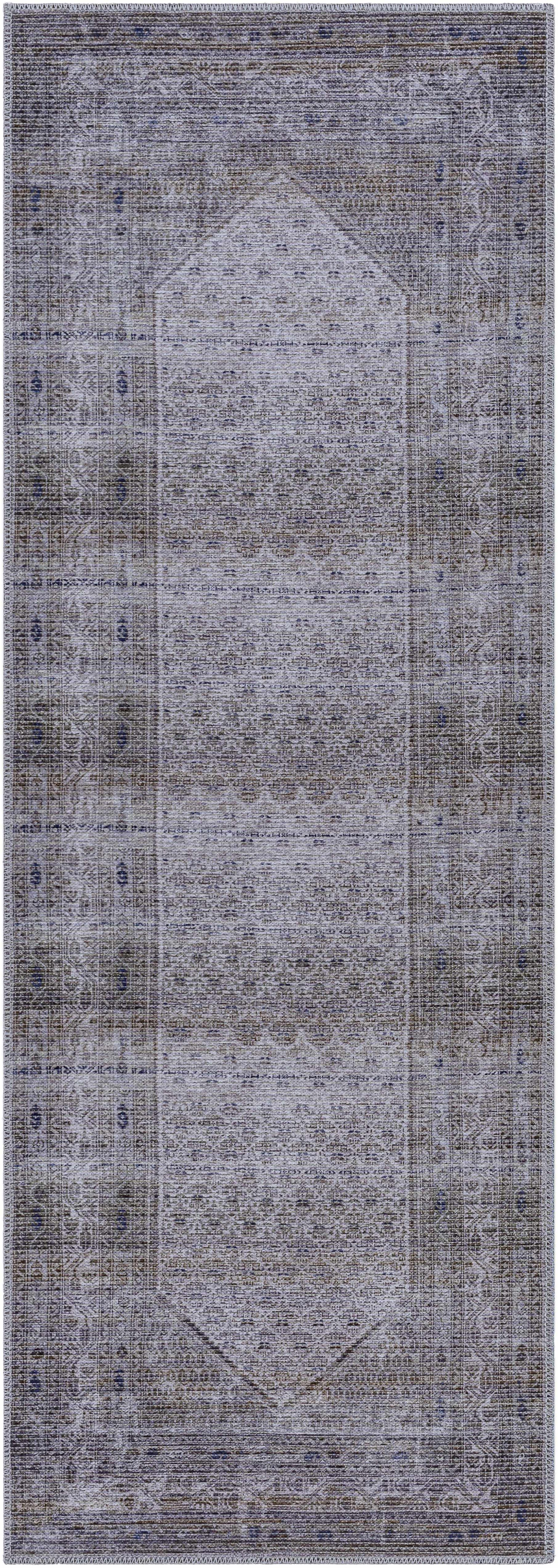 Brown Ballinasloe Vintage Washable Area Rug - Clearance - Ornate Home