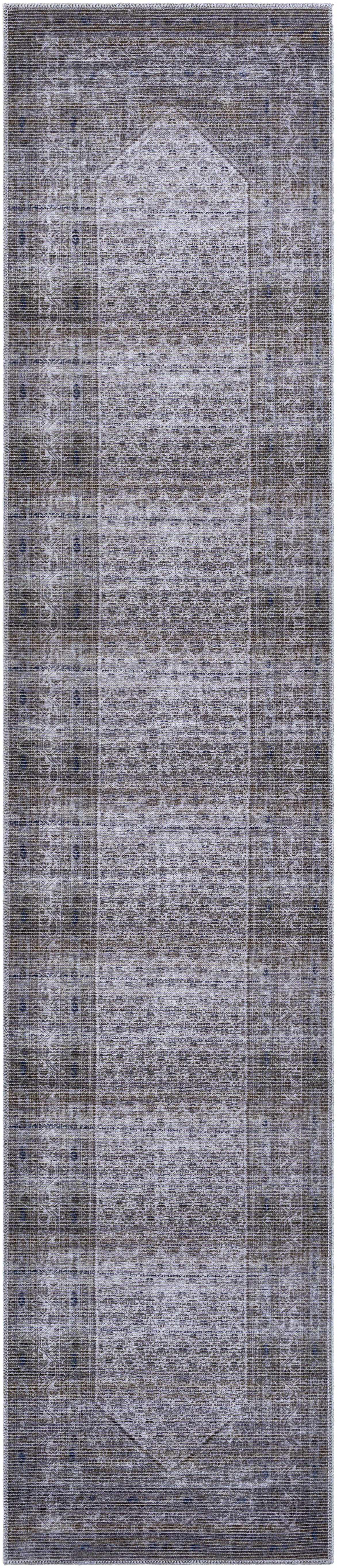 Brown Ballinasloe Vintage Washable Area Rug - Clearance - Ornate Home