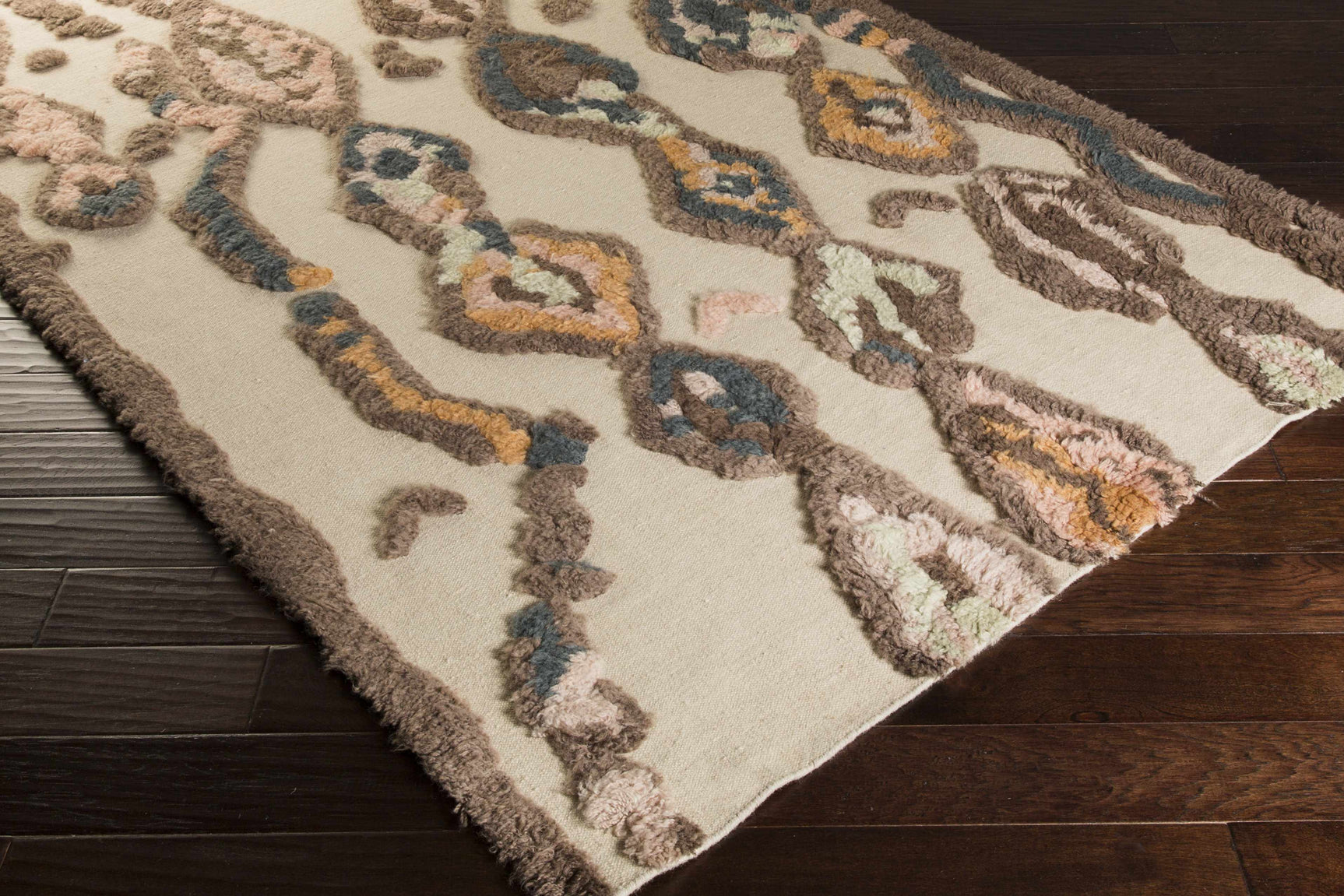 Brown Pink Nila Area Carpet - Clearance - Ornate Home