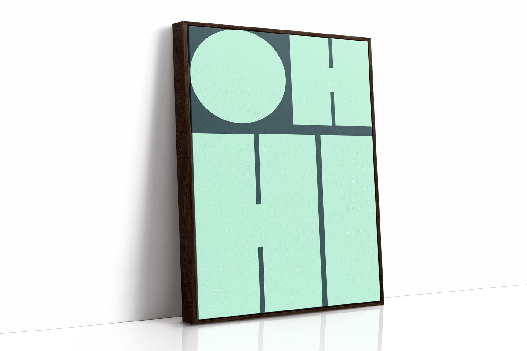 Mint Harmony - Modern Geometric Wall Art