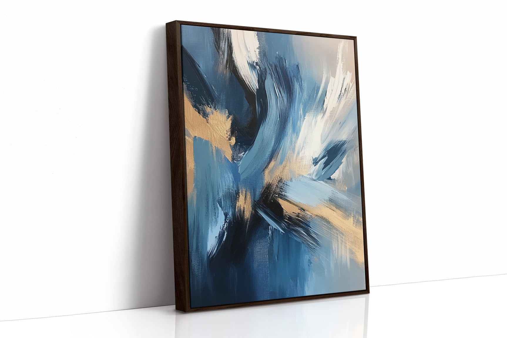 Blue Serenity - Abstract Ocean-Inspired Canvas Art