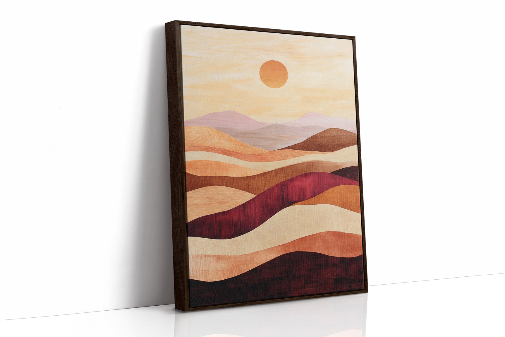 Sunset Dunes - Abstract Landscape Canvas Art