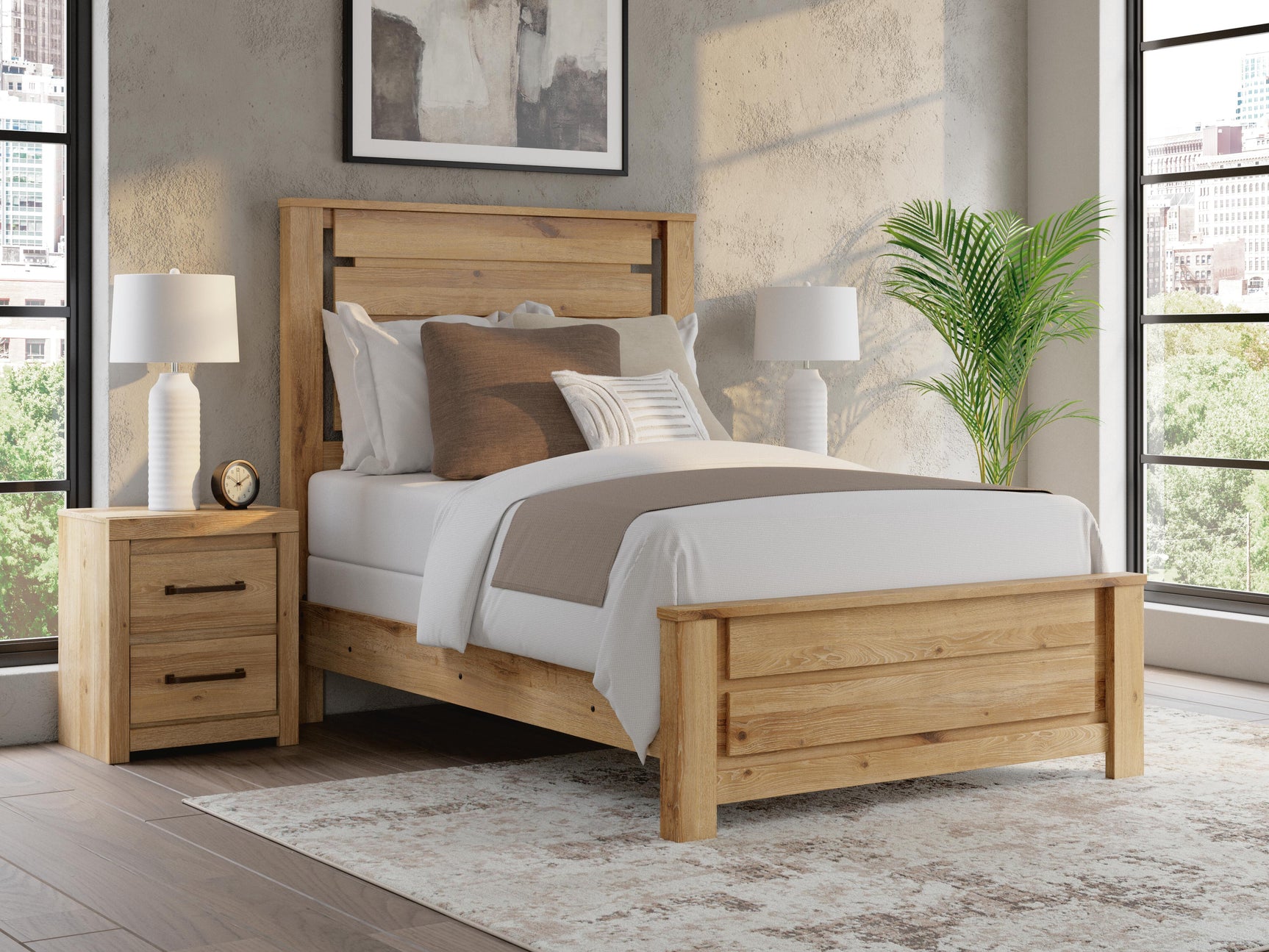 Brozmont Tan Full Panel Bed - Ornate Home
