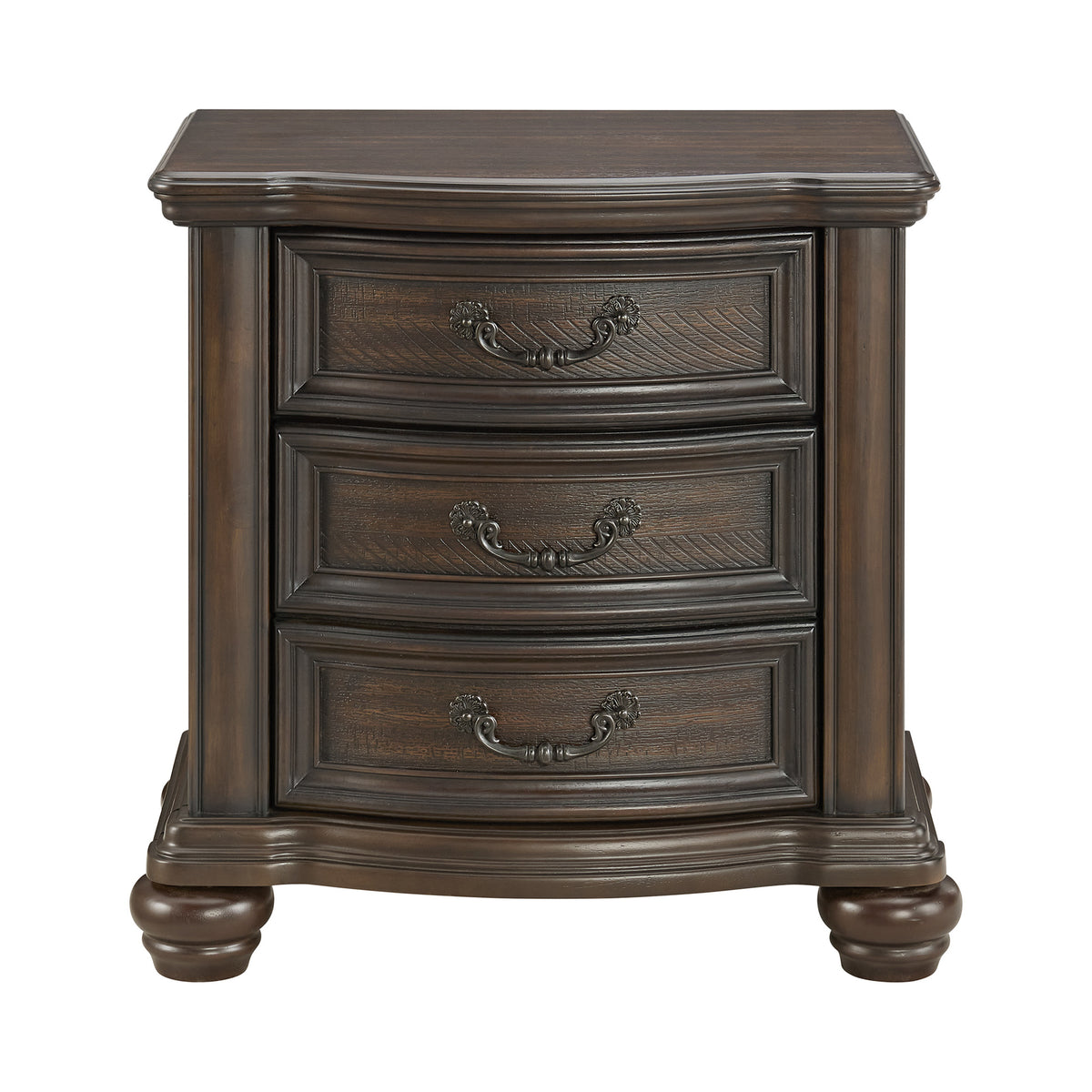 Brunswick Mahogany 2-Drawer Nightstand with USB - Ornate Home