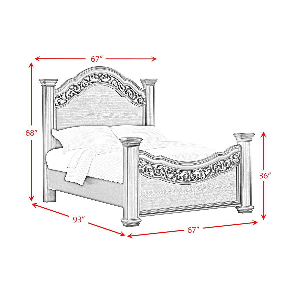 Brunswick Mahogany 3-Piece Queen Panel Bedroom Set