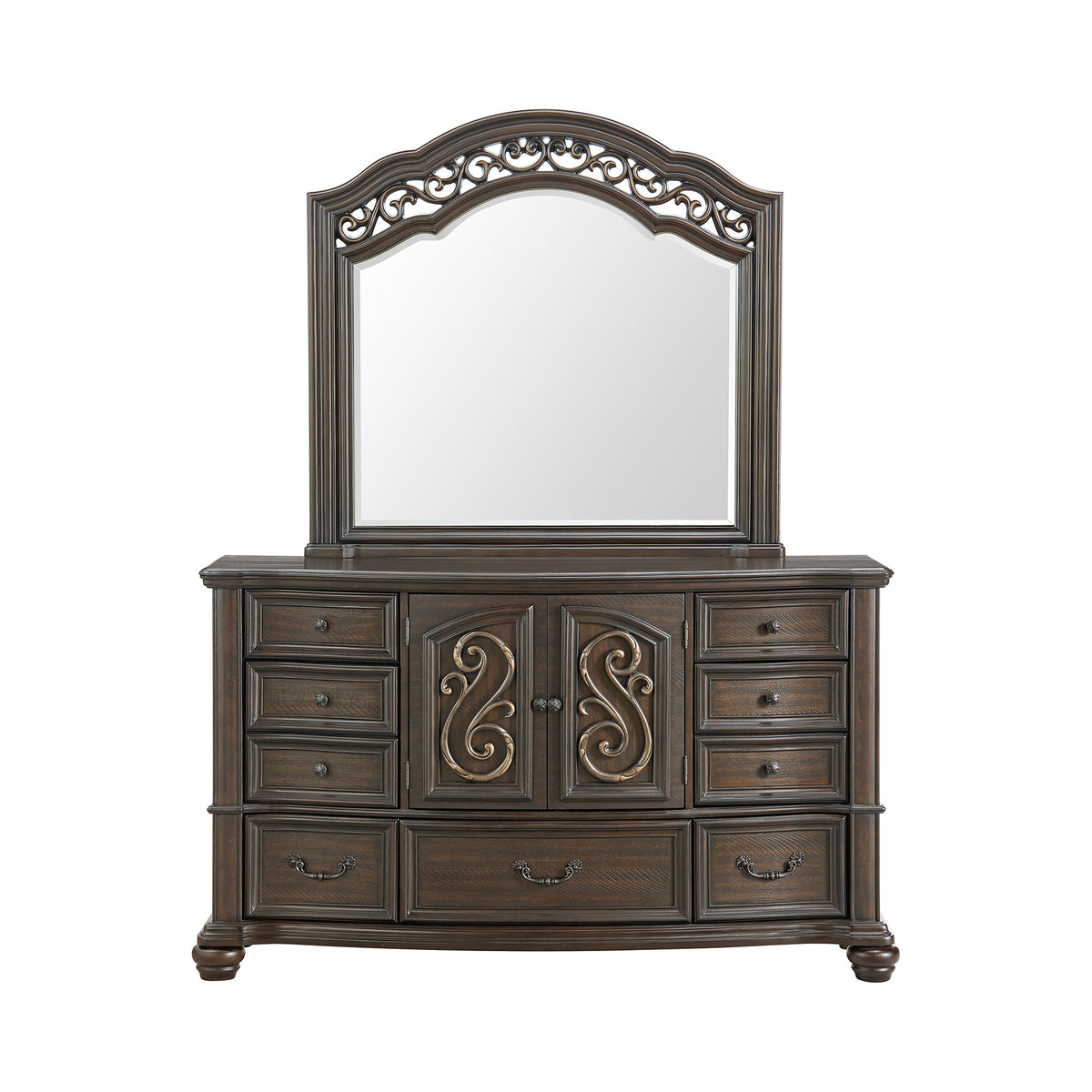 Brunswick Mahogany Dresser & Mirror Set - Ornate Home