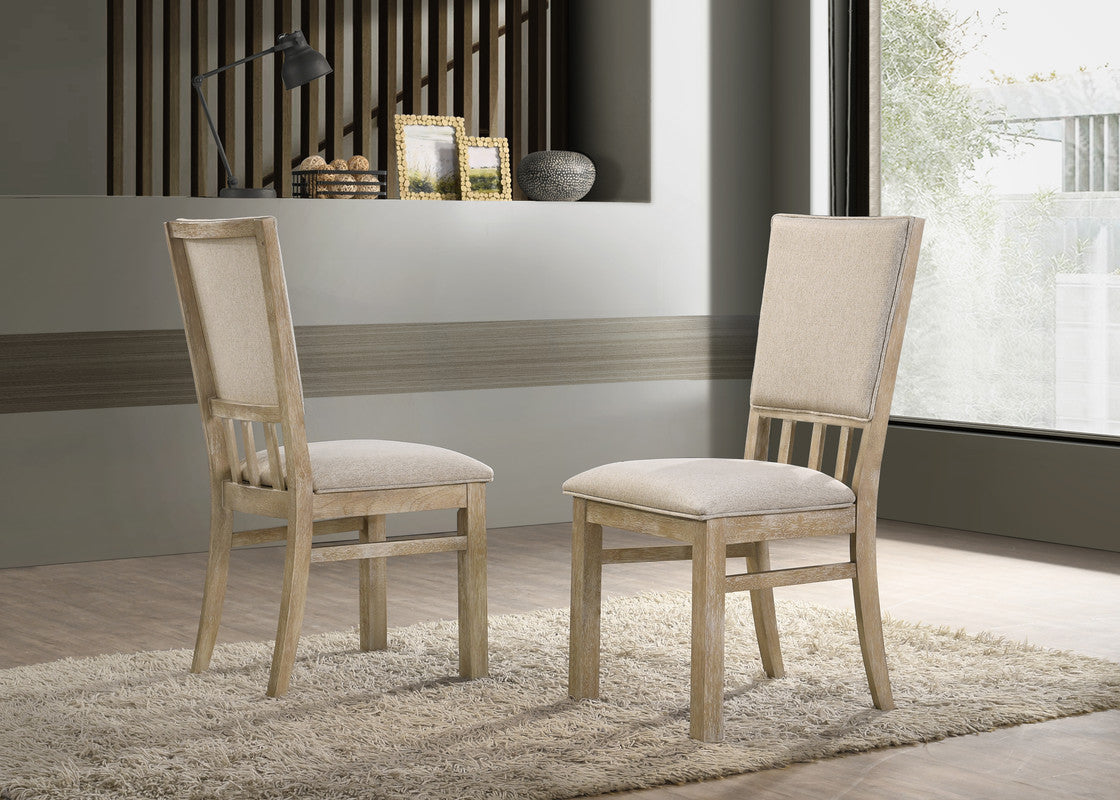 Brutus Wheat 19"W Fabric Dining Chair (Set of 2) - Ornate Home