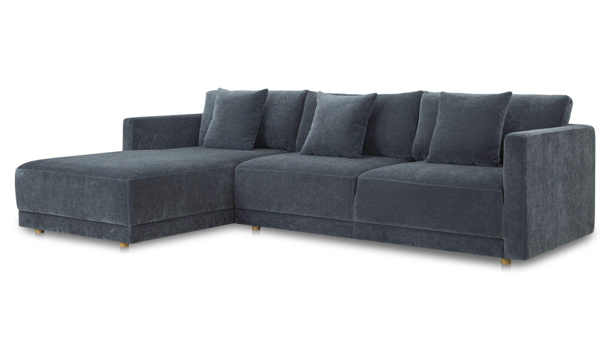 Bryn Slate Blue Left Sectional - Ornate Home