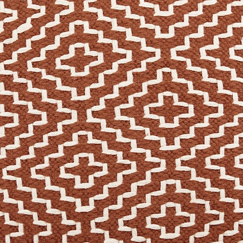 Brynnsen Rust/Ivory Pouf - Ornate Home