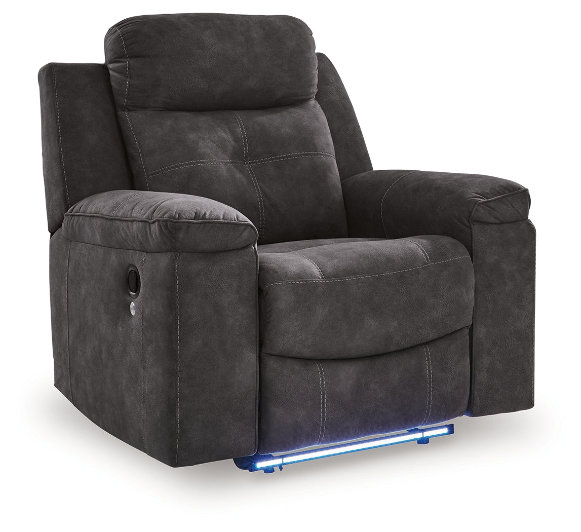 Brysonview Charcoal Zero Wall Recliner - Ornate Home