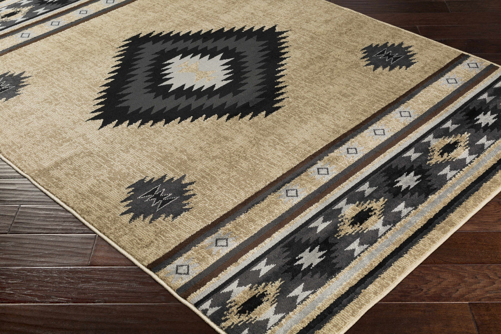 Buckhaven Brown Aztec Carpet - Ornate Home