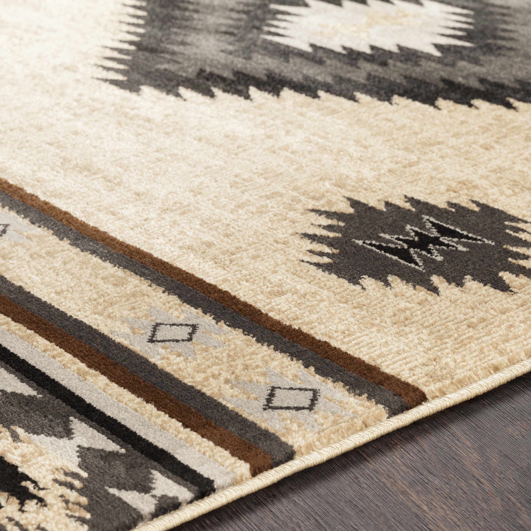 Buckhaven Brown Aztec Carpet - Ornate Home