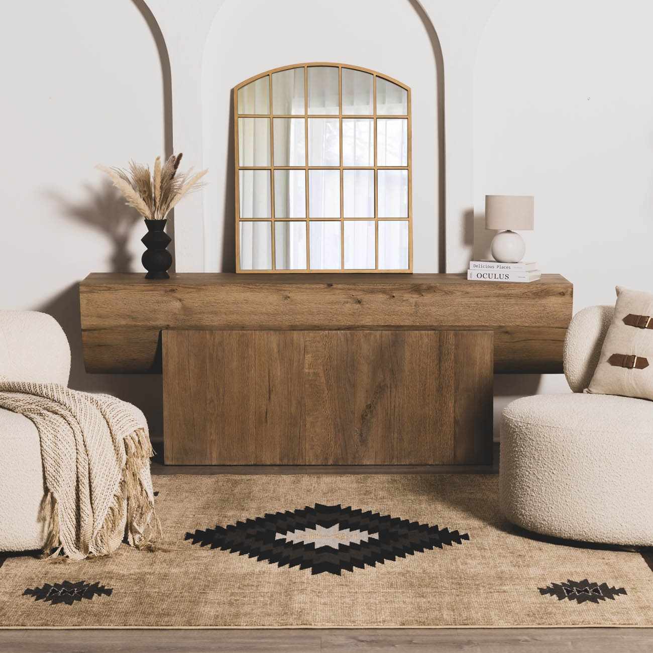 Buckhaven Brown Aztec Carpet - Ornate Home