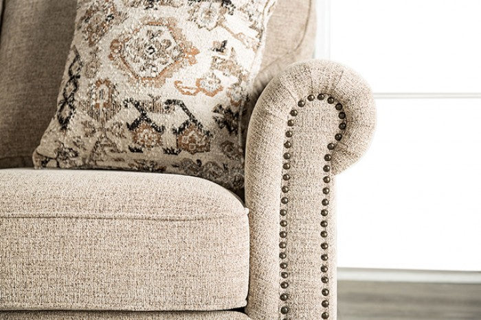 Buckhurst Taupe Upholstery Living Room Set - Ornate Home