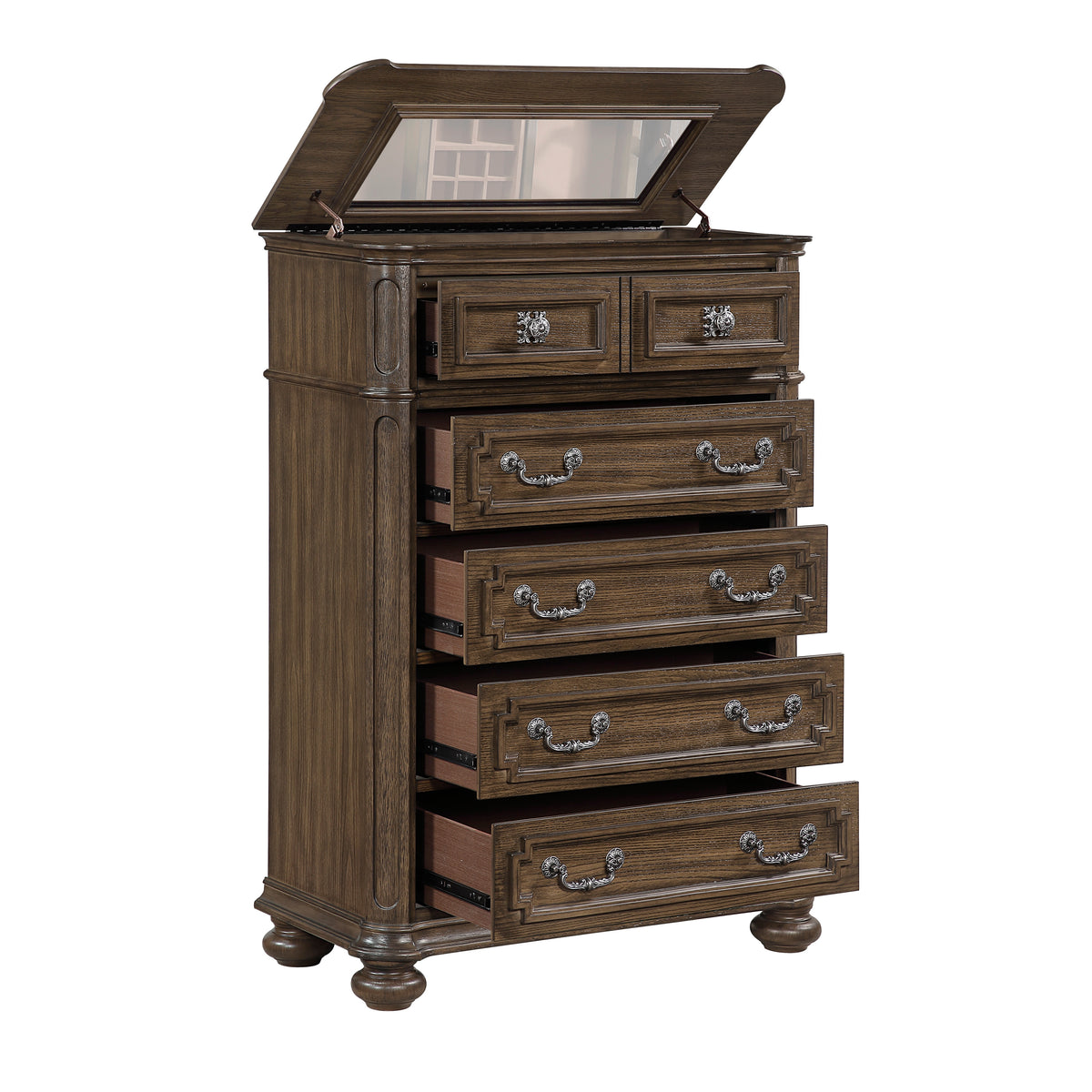 Buckingham Brown 5pc Bedroom Set - Ornate Home