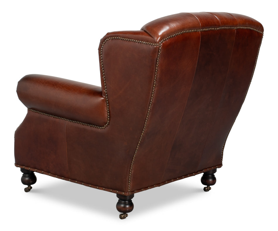 Buckingham Newark Brown Leather Armchair - Ornate Home