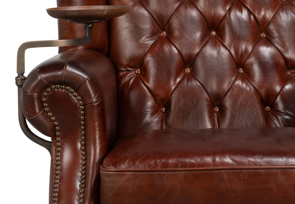 Buckingham Newark Brown Leather Armchair - Ornate Home