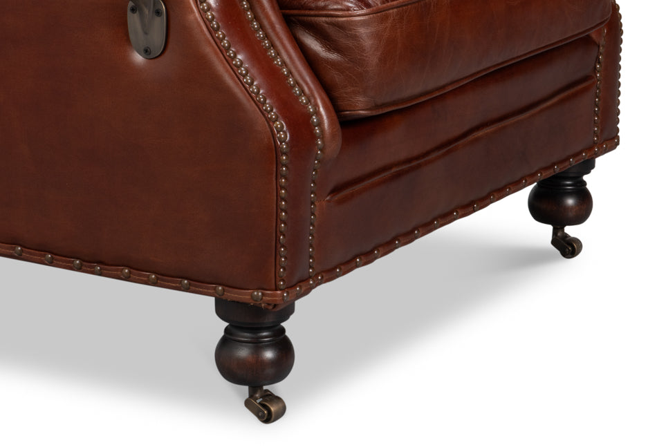 Buckingham Newark Brown Leather Armchair - Ornate Home