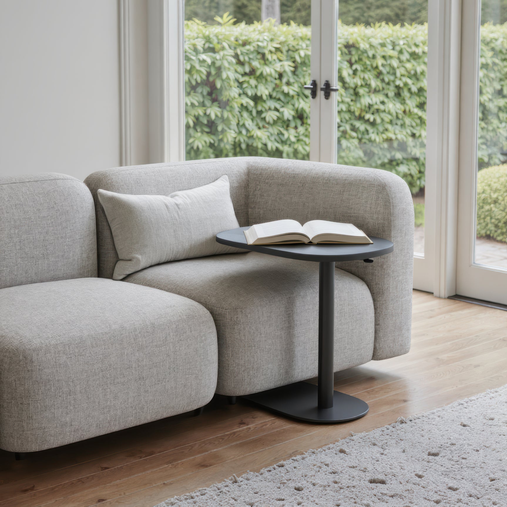 Buddy Gray Adjustable Rotating Side Table - Ornate Home