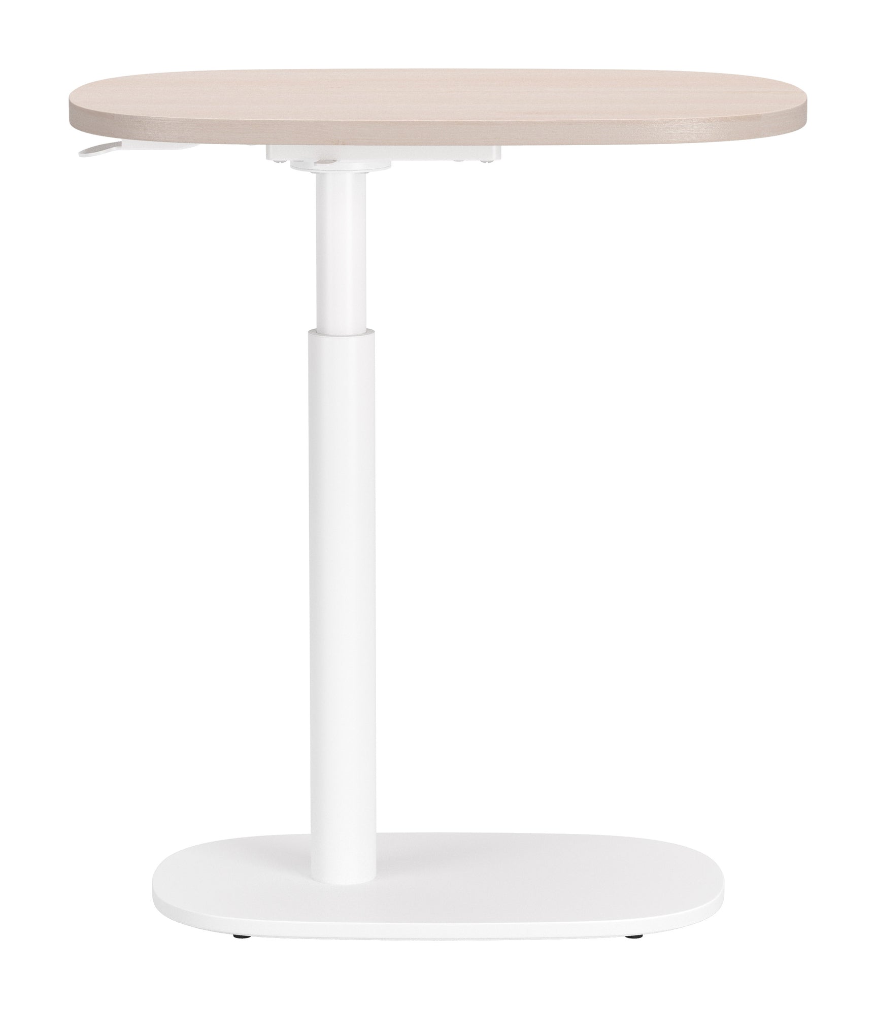 Buddy Natural & White Adjustable Rotating Side Table - Ornate Home