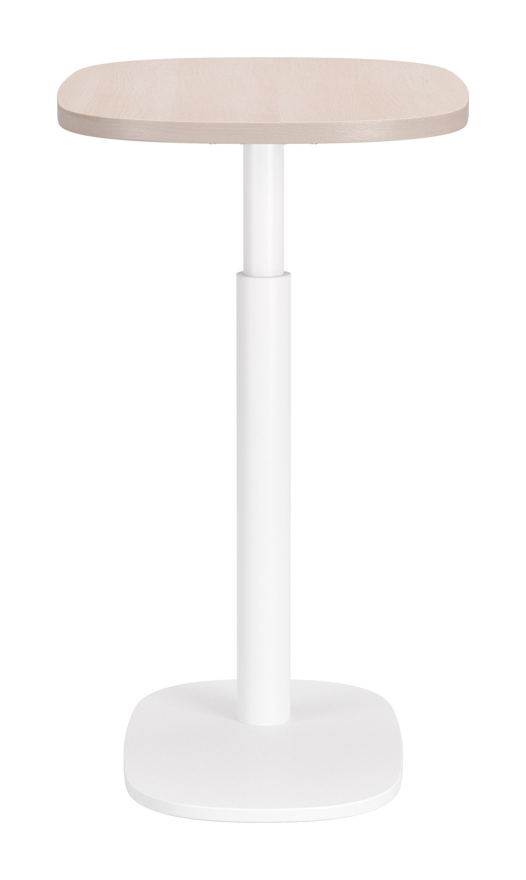 Buddy Natural & White Adjustable Rotating Side Table - Ornate Home
