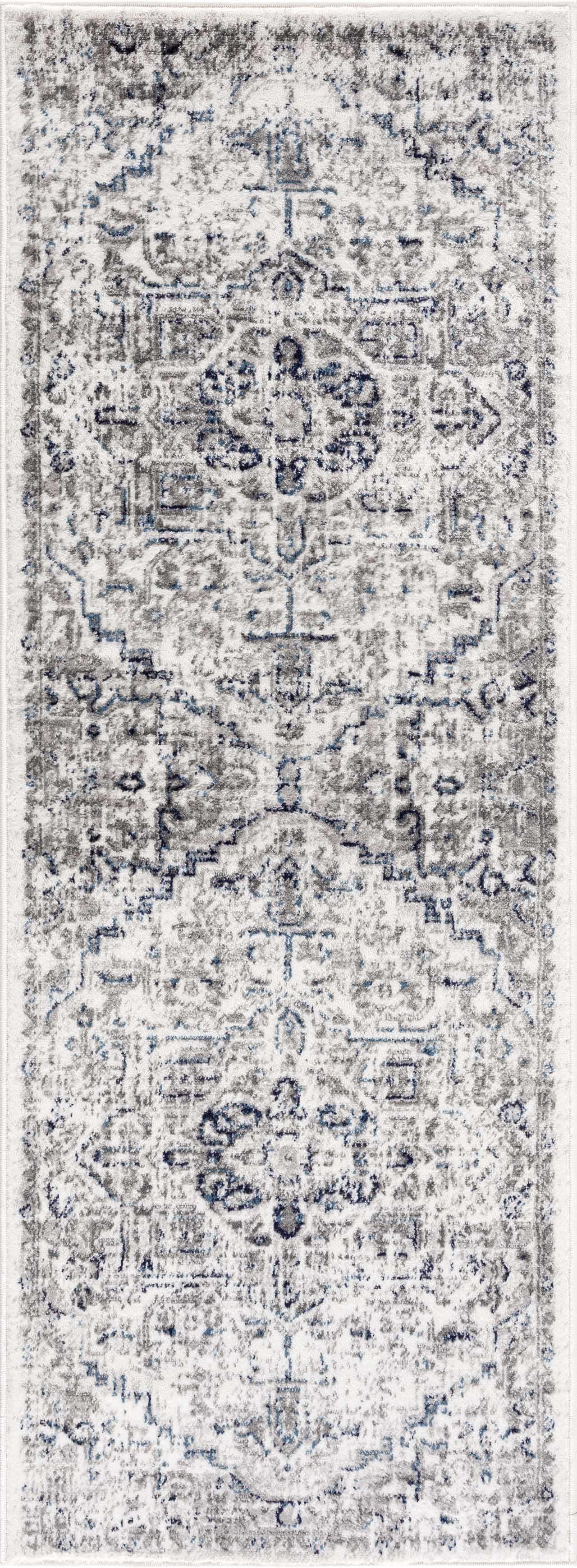 Buenaventura Cream & Navy Area Rug - Ornate Home