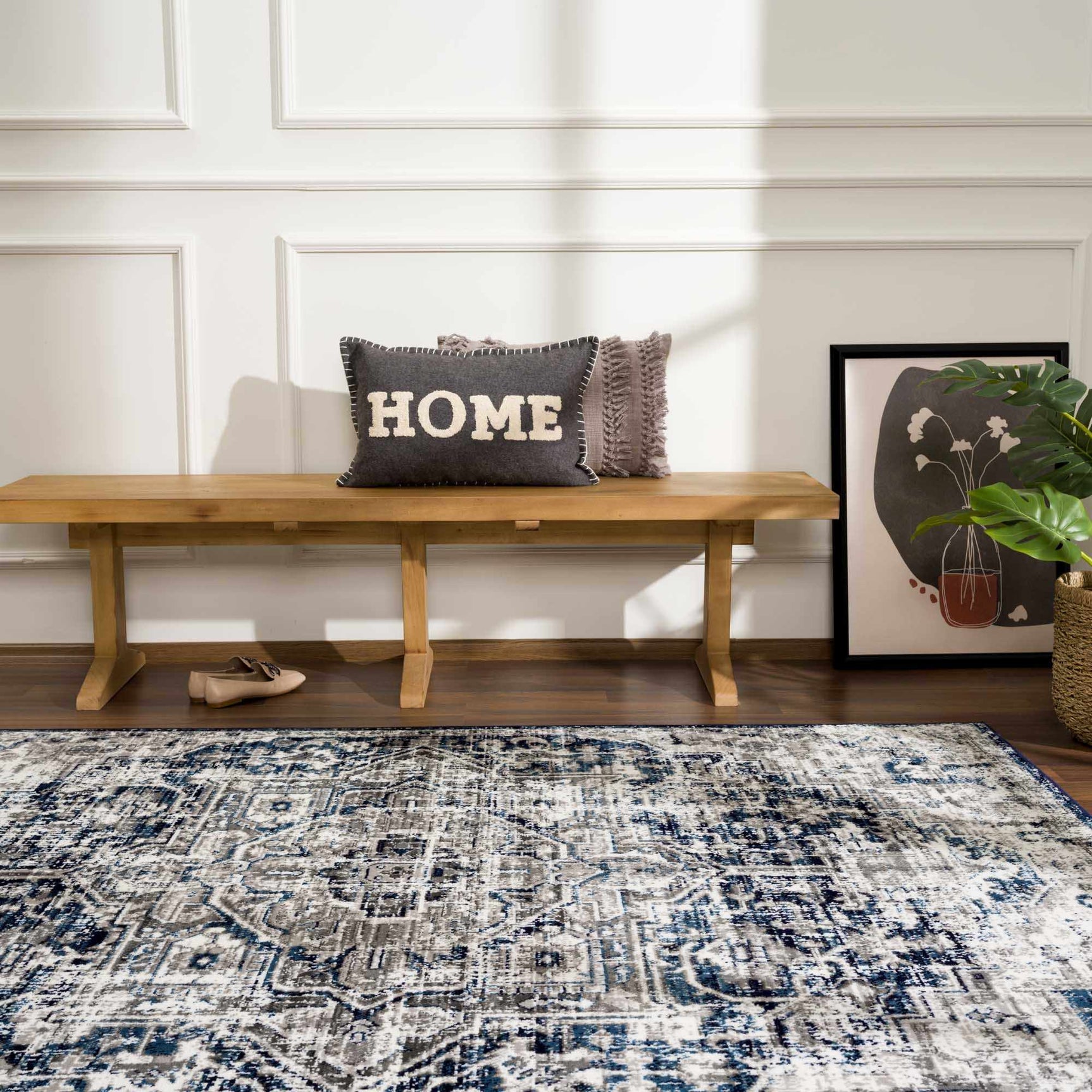 Buenaventura Navy Area Rug - Clearance - Ornate Home