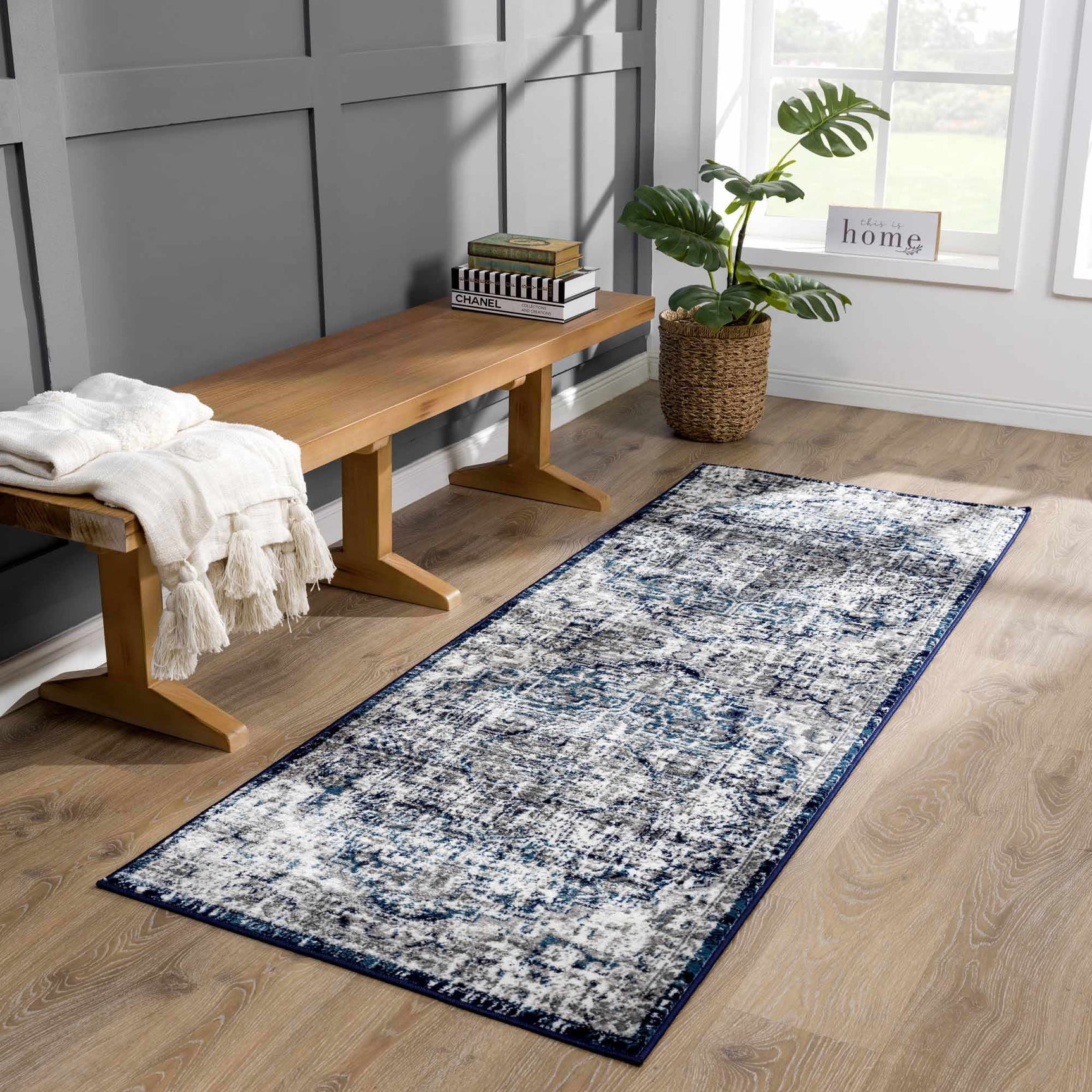 Buenaventura Navy Area Rug - Clearance - Ornate Home