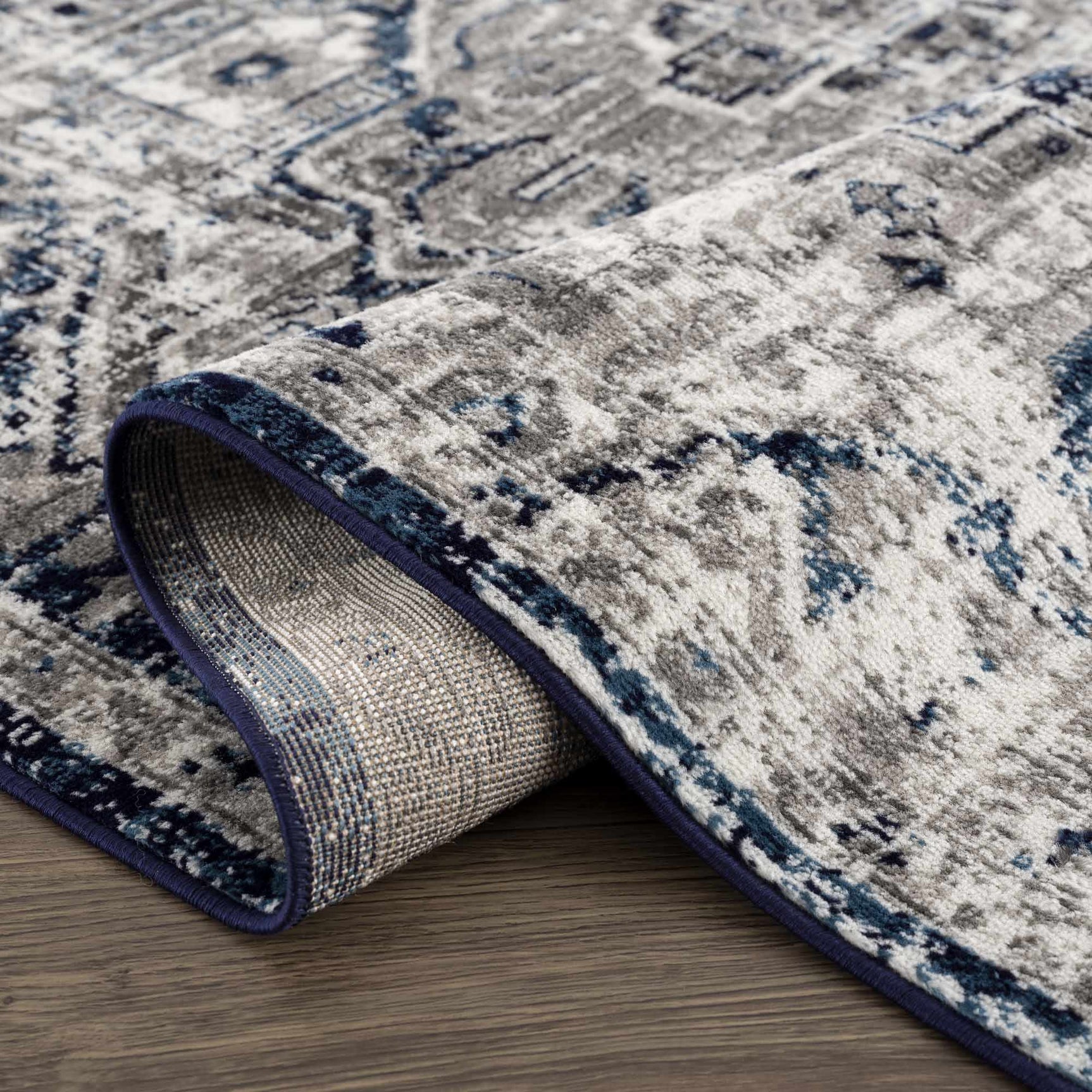 Buenaventura Navy Area Rug - Ornate Home