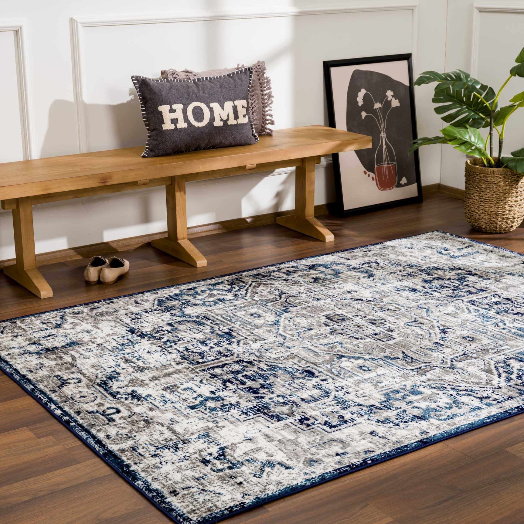 Buenaventura Navy Area Rug - Ornate Home