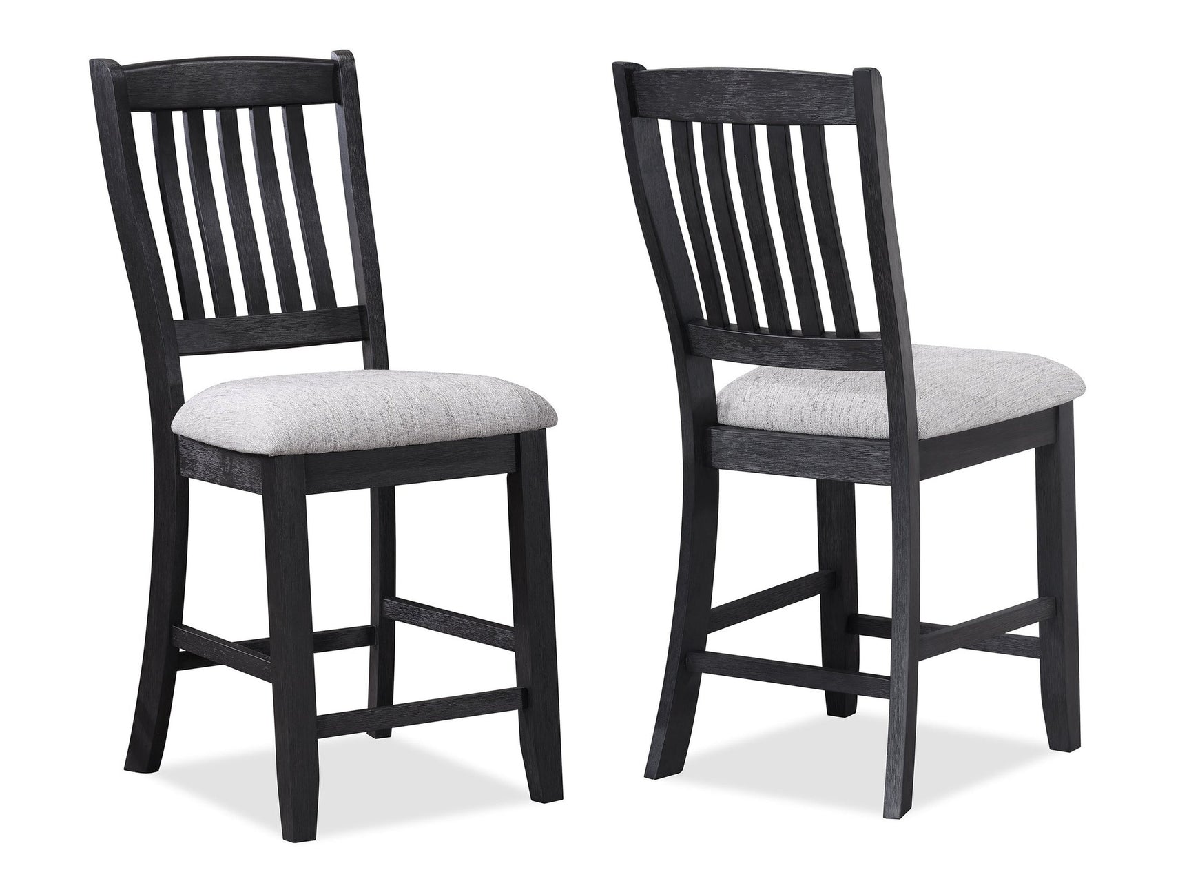 Buford Charcoal Black/Light Gray Counter Height Chair (Set of 2) - Ornate Home