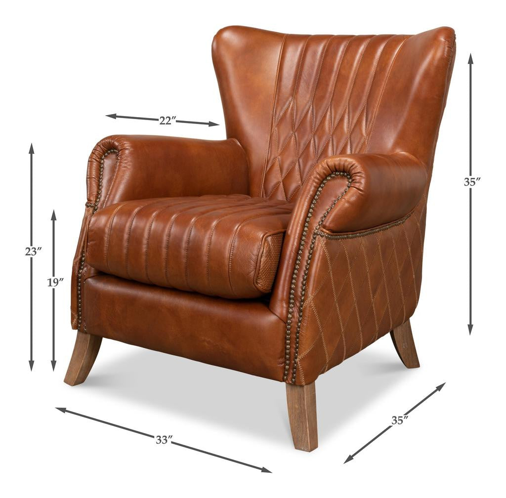 Bugatti Brown Arm Chair - Ornate Home