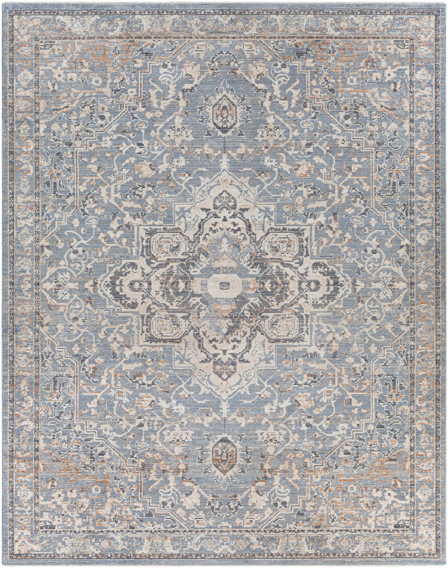 Buguey Cream&Blue Area Rug - Clearance - Ornate Home