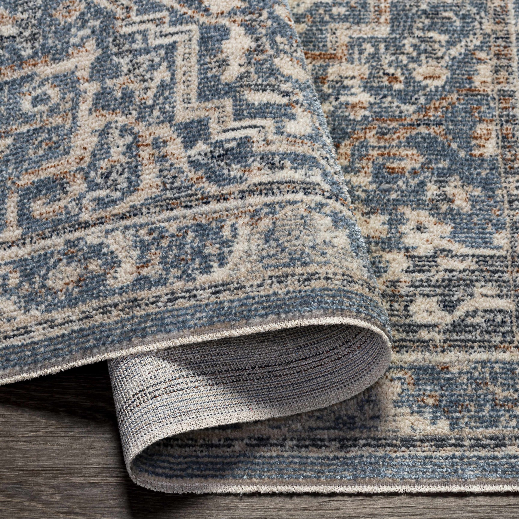 Buguey Cream&Blue Area Rug - Clearance - Ornate Home