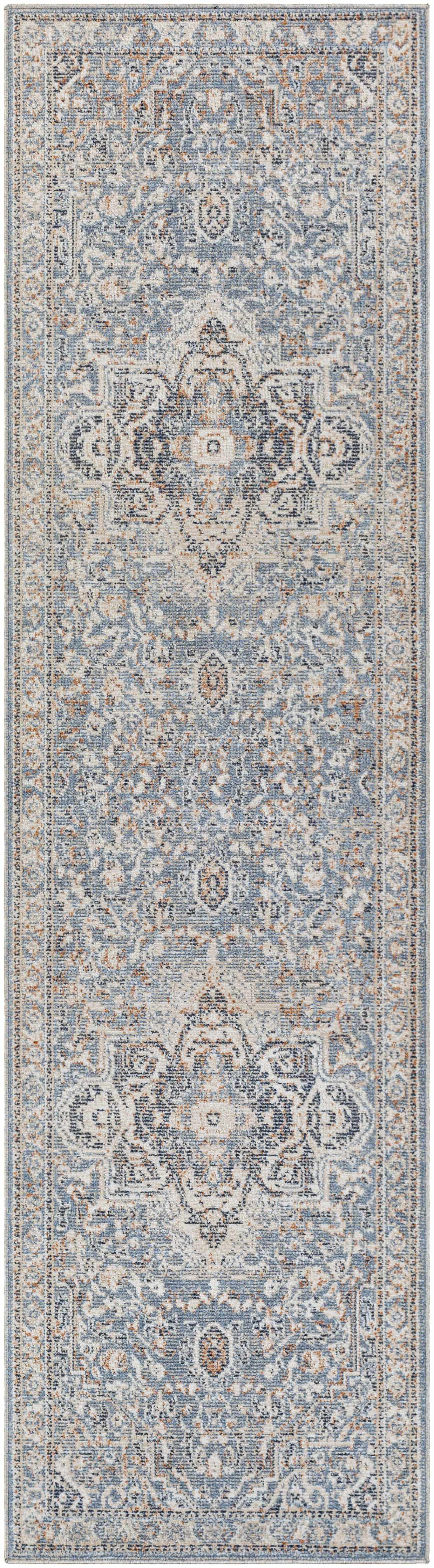Buguey Cream&Blue Area Rug - Clearance - Ornate Home