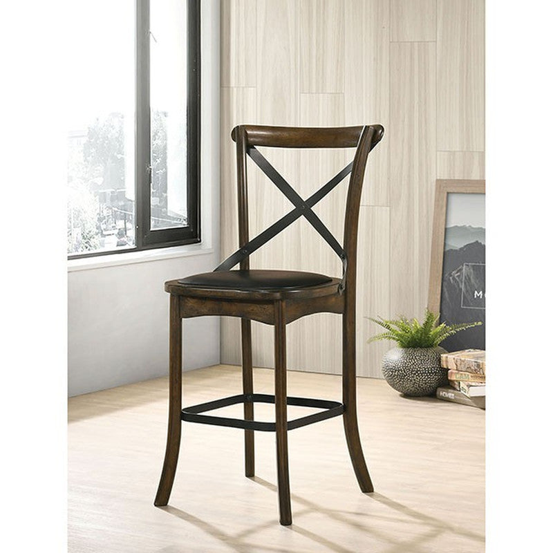 Buhl Burnished Oak/Espresso Counter Height Side Chair (Set of 2) - Ornate Home