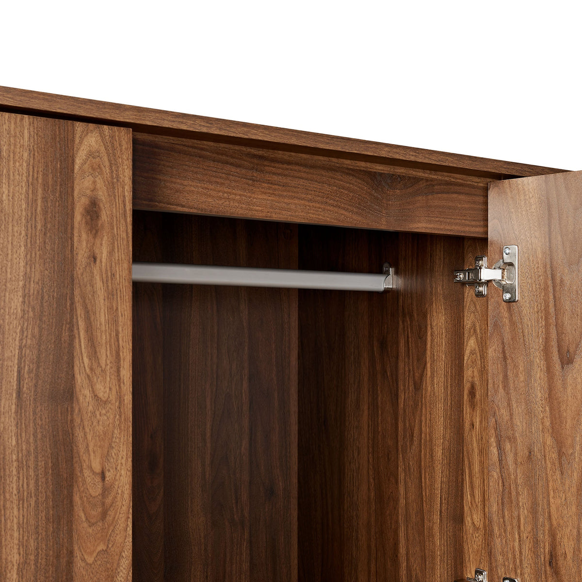 Bulwark Walnut 3-Door Wardrobe Closet - Ornate Home