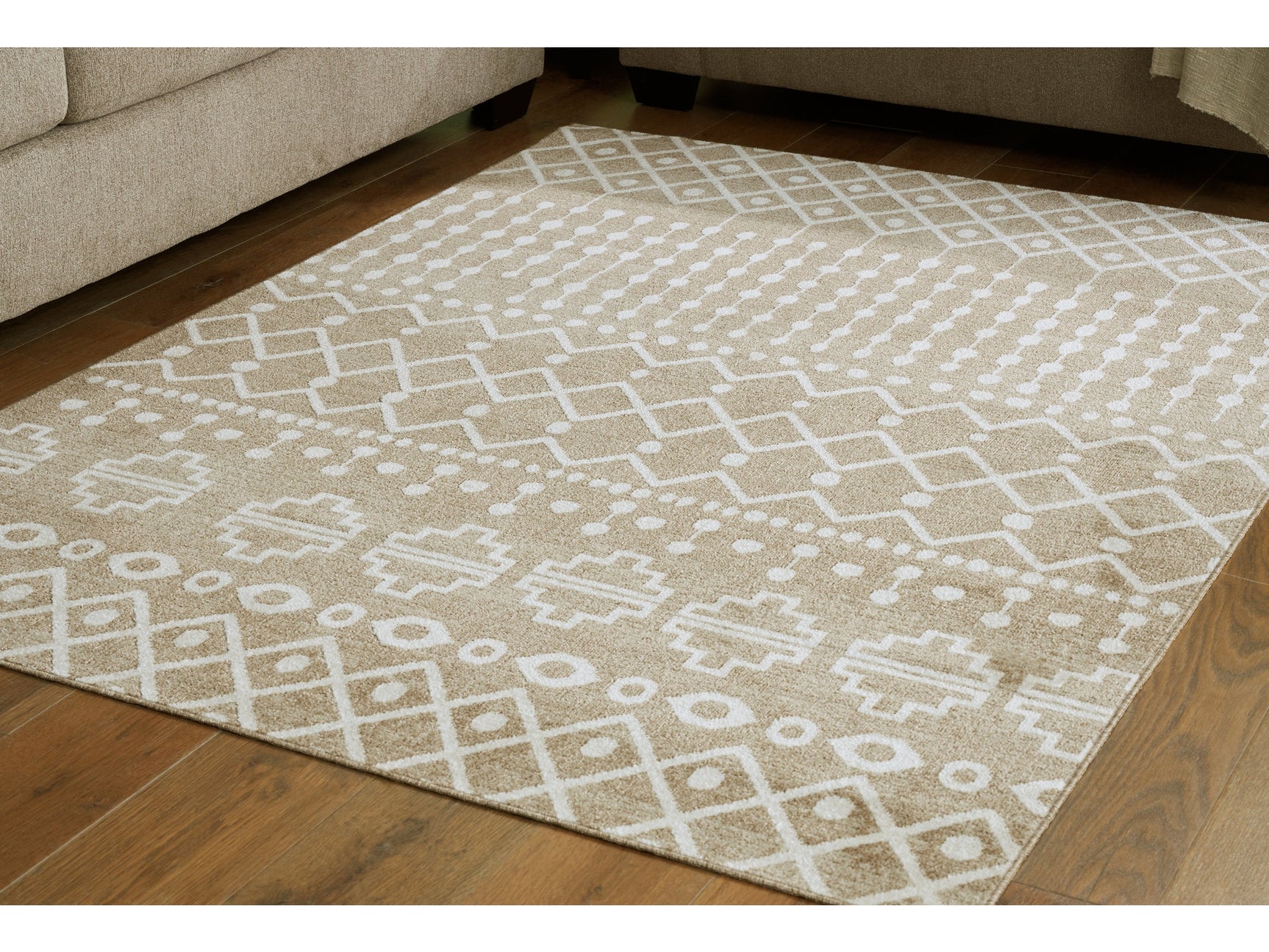 Bunchly Tan/Brown/Cream 5' x 7' Rug - Ornate Home