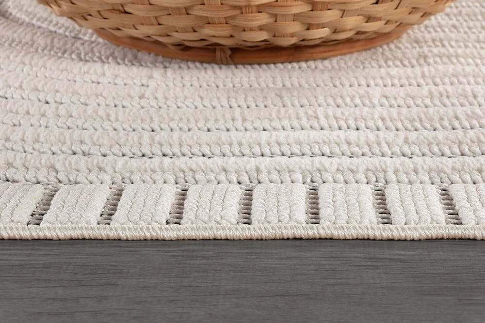 Bunny Gray White Swirl Curved Micro Loop Soft Non Shedding Area Rugs - Ornate Home