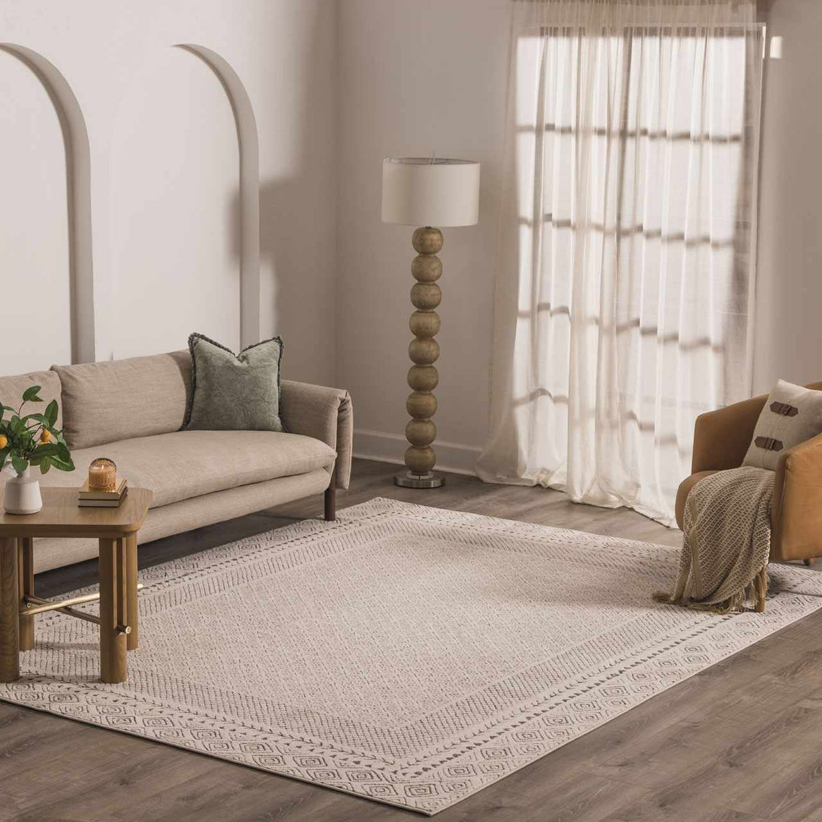 Burdette Soft Neutral Rug - Ornate Home