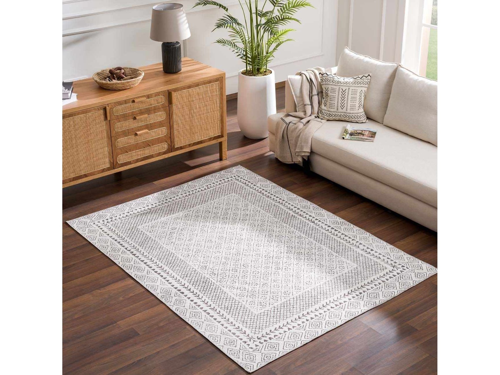 Burdette Washable Area Rug - Ornate Home